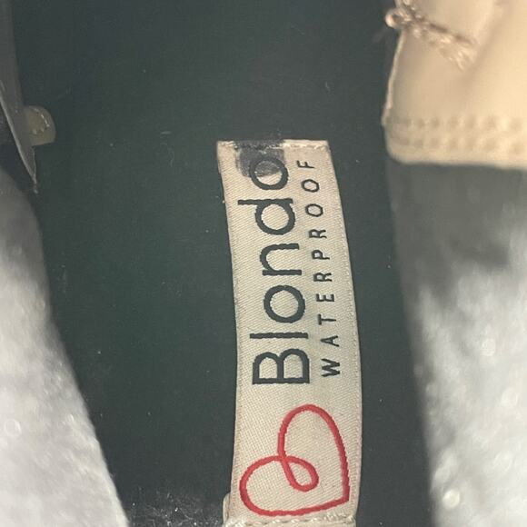 Blondo Women's Saddie Waterproof Buckle Heeled Ankle Boots Tan Suede Size 10 - Picture 9 of 13